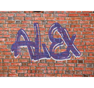 Fotomural arte urbano estilo de nombre de grafiti - TenVinilo