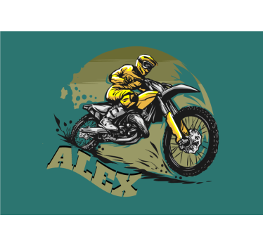 Fotomural vehículo motociclista de motocross - TenVinilo