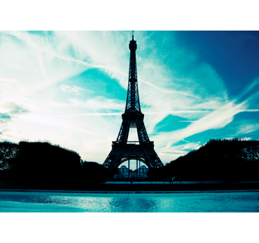 Fotomural París contorno de la torre eiffel - TenVinilo