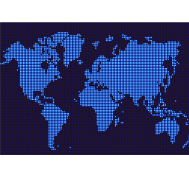 Papel pintado mapamundi mapa del mundo pixelado - TenVinilo