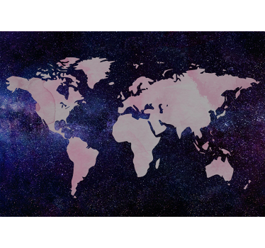 Papel pintado mapamundi mapa del mundo con estilo - TenVinilo
