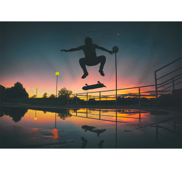 Fotomural de música patinador en movimiento - TenVinilo