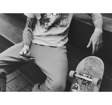 Fotomural ciudad estilo urbano del skater - TenVinilo