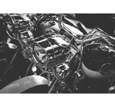 Fotomural vehículo motocicletas clásicas cromadas - TenVinilo