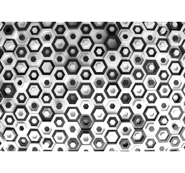 Fotomural textura variación del patrón hexagonal - TenVinilo