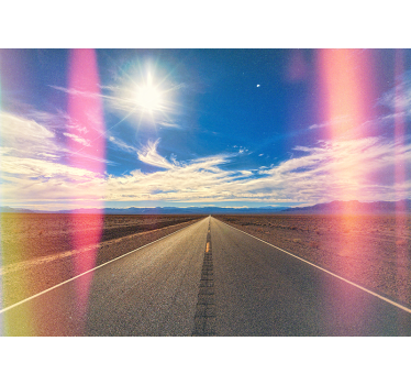 Papel pintado paisaje escena de la carretera del desierto - TenVinilo