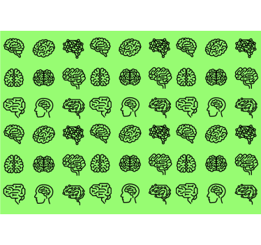 Fotomural arte diseño de patrones cerebrales - TenVinilo