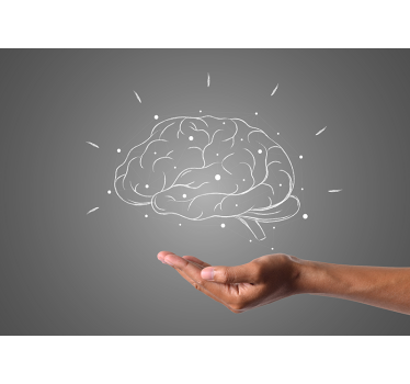 Fotomural frase visualización del concepto cerebral - TenVinilo