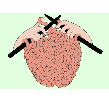 Fotomural frase concepto de creación de cerebro - TenVinilo