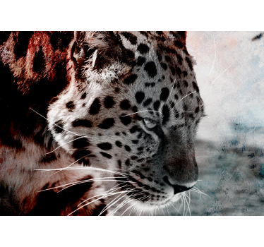 Fotomural animales retrato de leopardo en primer plano - TenVinilo