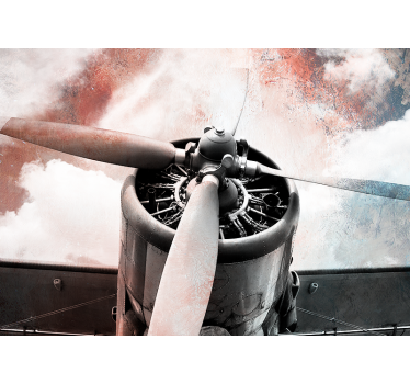 Fotomural vehículo hélice de avión vintage - TenVinilo