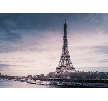 Fotomural París silueta de la torre eiffel - TenVinilo