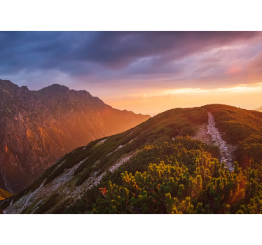 Fotomural montañas gran crepúsculo en la montaña - TenVinilo