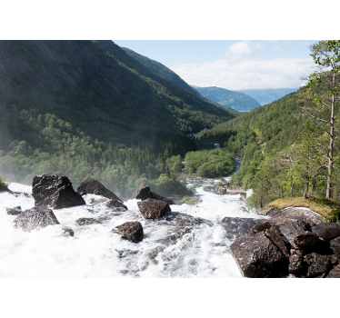 Fotomural naturaleza paisaje de río fluyente - TenVinilo