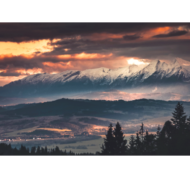 Fotomural montañas majestuosos picos nevados - TenVinilo
