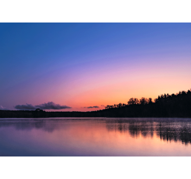 Papel pintado paisaje reflejos de un lago tranquilo - TenVinilo