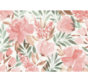 Mural de pared flores diseño de elegancia floral - TenVinilo