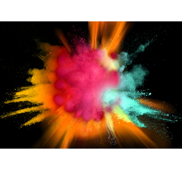 Fotomural abstracto explosión de polvo colorido - TenVinilo