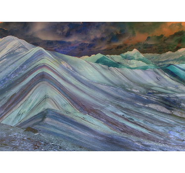Papel pintado paisaje formaciones de terreno montañoso - TenVinilo