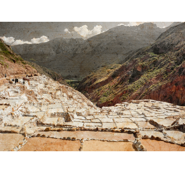 Papel pintado paisaje paisaje de montañas majestuosas - TenVinilo