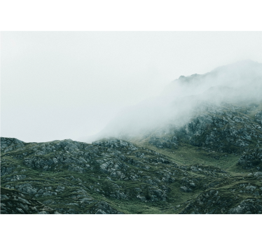 Fotomural montañas vistas en una densa niebla - TenVinilo