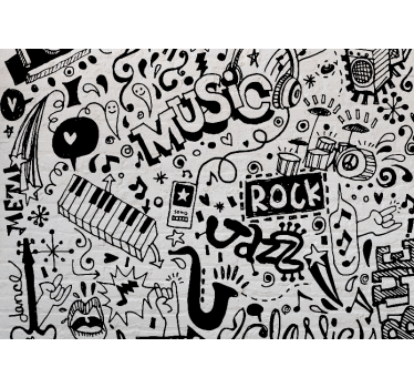 Fotomural de música arte de vibras musicales - TenVinilo