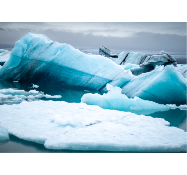 Fotomural montañas formaciones de hielo glacial - TenVinilo