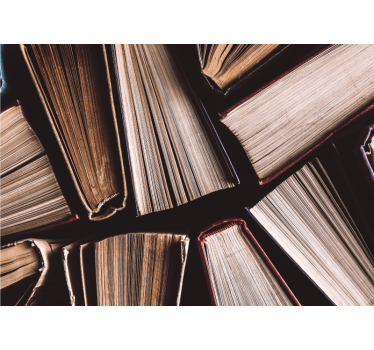 Fotomural arte libros apilados - TenVinilo