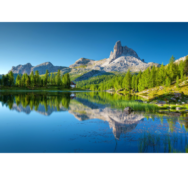 Papel pintado paisaje reflejos de montaña - TenVinilo