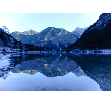 Papel pintado paisaje reflejo de montaña - TenVinilo