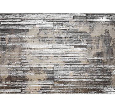 Mural de pared piedra capas grises texturizadas - TenVinilo