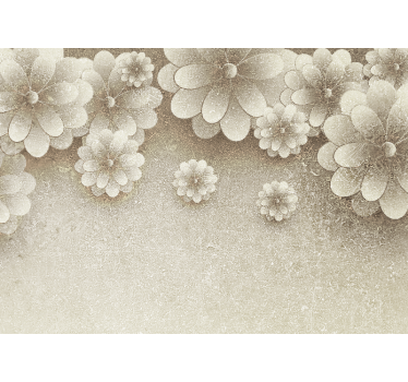 Mural de pared flores elementos florales elegantes - TenVinilo