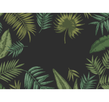 Papel pintado naturaleza componentes de hojas tropicales - TenVinilo