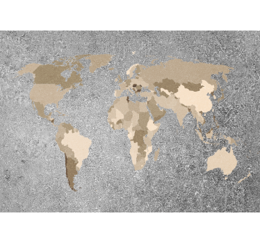 Papel pintado mapamundi mapa de continentes - TenVinilo