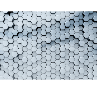 Fotomural textura diseño de patrón hexagonal - TenVinilo
