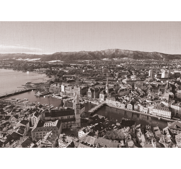 Fotomural ciudad vista de la ciudad de zúrich - TenVinilo