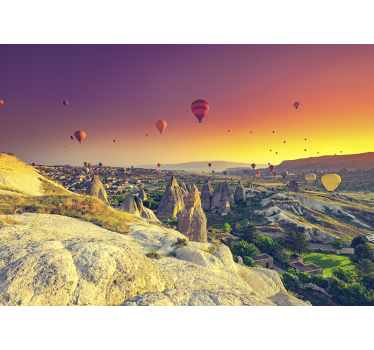 Papel pintado paisaje globo aerostático en capadocia - TenVinilo