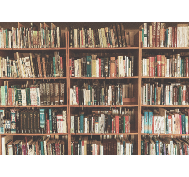 Fotomural arte estantería con literatura - TenVinilo