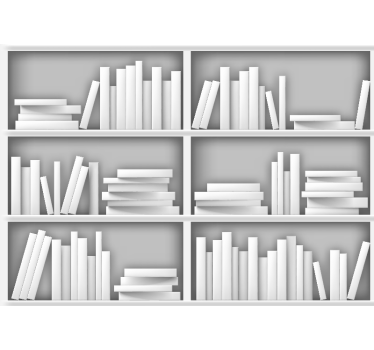 Fotomural textura estanterías de libros minimalistas - TenVinilo