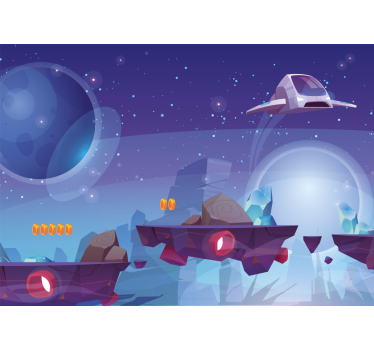Fotomural fantasía escena de aventura espacial - TenVinilo
