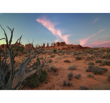 Papel pintado paisaje formaciones rocosas del desierto - TenVinilo