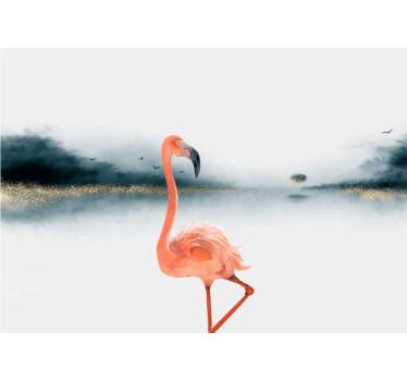 Fotomural animales flamenco elegante - TenVinilo