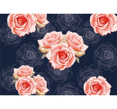 Fotomural rosas flores rosadas elegantes - TenVinilo