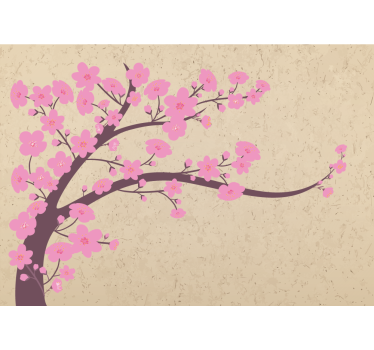 Mural de pared flores Árbol de cerezo en flor - TenVinilo