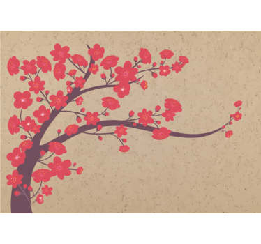 Mural de pared flores rama de sakura - TenVinilo