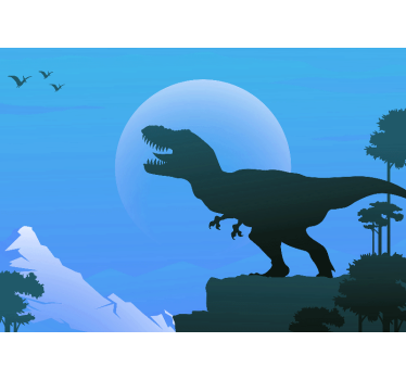 Fotomural animales silueta de tyrannosaurus rex - TenVinilo