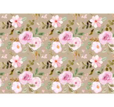 Mural de pared flores elegancia floral en flor - TenVinilo