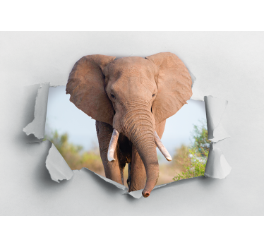Fotomural animales retrato de elefante majestuoso - TenVinilo