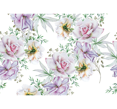 Mural de pared flores hermoso arreglo floral - TenVinilo