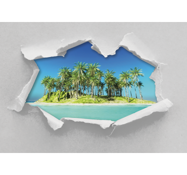 Papel pintado paisaje escape a la isla tropical - TenVinilo
